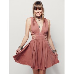 2018 free shipping women's beach short mini dress people holiday sexy short dress boho pleated backless dresses mini vestidos