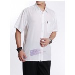 2018 summer casual shirt short-sleeve shirt quinquagenarian thin  shirt men slim fit shirts M, L, XL, XXL, XXXL , XXXXL