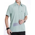 2018 summer casual shirt short-sleeve shirt quinquagenarian thin  shirt men slim fit shirts M, L, XL, XXL, XXXL , XXXXL