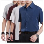 2018 summer casual shirt short-sleeve shirt quinquagenarian thin  shirt men slim fit shirts M, L, XL, XXL, XXXL , XXXXL