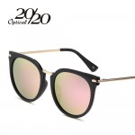 20/20 Classic Sunglasses Women Luxury Brand Designer Metal Temple Pink Lens Polarized Sun Glasses Vintage With Box Feminino 7052