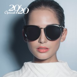 20/20 Classic Sunglasses Women Luxury Brand Designer Metal Temple Pink Lens Polarized Sun Glasses Vintage With Box Feminino 7052