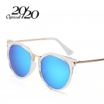 20/20 Classic Sunglasses Women Luxury Brand Designer Metal Temple Pink Lens Polarized Sun Glasses Vintage With Box Feminino 7052