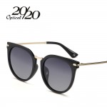 20/20 Classic Sunglasses Women Luxury Brand Designer Metal Temple Pink Lens Polarized Sun Glasses Vintage With Box Feminino 7052