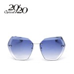 20/20 New Fashion Women Sunglasses Luxury Brand Design Coating Gradient Lens Sun glasses Driving Metal Frame Glasses UV400