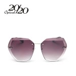 20/20 New Fashion Women Sunglasses Luxury Brand Design Coating Gradient Lens Sun glasses Driving Metal Frame Glasses UV400