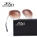 20/20 New Fashion Women Sunglasses Luxury Brand Design Coating Gradient Lens Sun glasses Driving Metal Frame Glasses UV400