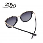 20/20 Polarized sunglasses women Retro Style Metal Frame Sun Glasses Famous Lady Brand Designer Oculos Feminino 7051