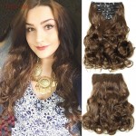 20" Hair Extension 7pcs/set Hair Extension Wavy Curly Synthetic Clip In Hair Extentions cheveux extension clip aplique de cabelo