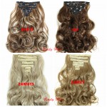 20" Hair Extension 7pcs/set Hair Extension Wavy Curly Synthetic Clip In Hair Extentions cheveux extension clip aplique de cabelo