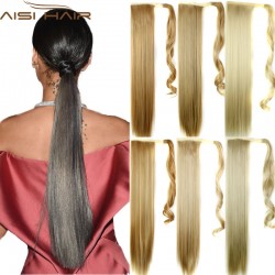 22" False Hair Tail Hairpiece Ponytail Synthetic Tress of  Hair Apply Long Straight Fake Ponytail Hair Ponytails