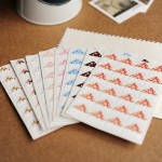 24 pcs/lot DIY  Floral Print Corner Paper Stickers for Photo Albums Frame Decoration Scrapbooking Wholesale 8 color