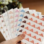 24 pcs/lot DIY  Floral Print Corner Paper Stickers for Photo Albums Frame Decoration Scrapbooking Wholesale 8 color