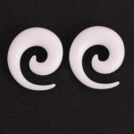 2PCS Acrylic Ear Spiral Plugs Earring Gauges Punk Acrylic Taper Expander Plug Tunnel Piercings Stretcher Kits Body JewelryRing