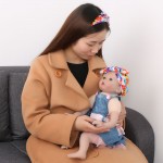 2PCS/Set of Sweet Mama Kids Bohemia Elastic Stamp Bow Hairband Turban Rabbit Knot Headband Hair Band Accessories