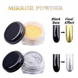 2g Magic Mirror Powder Gold Silver Pigment Nail Glitter Nail Art Chrome DIY Nail Decoration Tools