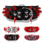 2inch Wide Cool Sharp Spiked Studded Leather Dog Collars 15-24" For Medium Large Breeds Pitbull Mastiff Boxer Bully 4 Sizes