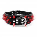 2inch Wide Cool Sharp Spiked Studded Leather Dog Collars 15-24" For Medium Large Breeds Pitbull Mastiff Boxer Bully 4 Sizes