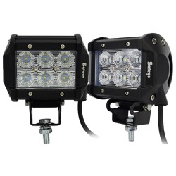 2pcs  4inch offroad led light bar 18w led work lamp  near far spot flood light 12v 24v offroad truck trailer 4X4 led work light