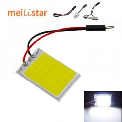 2pcs 10W COB 24Chip LED Car Interior Light T10 w5w ba9s t4w Festoon c5w Dome Adapter bulbs lamp LED Panel Auto car light source