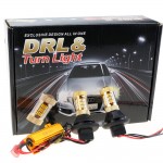 2pcs Newest 1156 DRL LED Fog Lights Dual Color White Yellow Lamps Replacement for Turn Signal Blinker Light 12V 30W Bulbs CJ