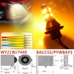 2pcs/lot New Arrival 1156 42 Led Light High Power Daytime Running Light+Turn Signal DRL Dual Mode LED Light External Lights BJ
