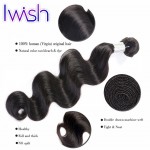 3 Bundles Brazilian Body Wave Brazilian Virgin Hair Body Wave Brazilian Hair Weave Bundles Human Hair Extensions Iwish Body Wave
