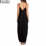 3 Colors Sundress Beach Vestidos 2017 Summer Women Dress Boho Strapless Sexy V-neck Sleeveless Baggy Long Maxi Dresses Plus Size