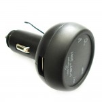 3 in 1 Digital LED car Voltmeter Thermometer Auto Car USB Charger 12V/24V Temperature Meter Voltmeter Cigarette Lighter