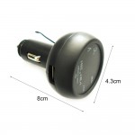 3 in 1 Digital LED car Voltmeter Thermometer Auto Car USB Charger 12V/24V Temperature Meter Voltmeter Cigarette Lighter