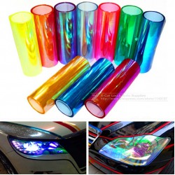 30cm*1m Shiny Chameleon Auto Car Styling Headlights Taillights Translucent film lights Turned Change Color Car Sticks Decoration