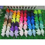 3.5 inch Grosgrain Ribbon Bows Children Hair Accessories Baby Bows Girl Hair Ribbon Bows without Clip 32pcs/lot