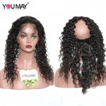 360 Lace Frontal Closure Deep Wave Brazilian Virgin Hair 360 Full Lace Frontal Natural Hairline Lace Virgin Hair Frontal Closure
