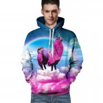 3D Starry alpaca print hoodies men novelty sweatshirt men harajuku brand clothing hoodie plus size S-3XL unisex pullovers