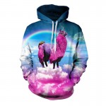 3D Starry alpaca print hoodies men novelty sweatshirt men harajuku brand clothing hoodie plus size S-3XL unisex pullovers