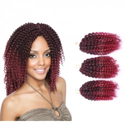 3pcs/set 8inch Ombre Synthetic Braiding Hair Crochet Braids Hairstyles Twist Braid Hair Kinky Curly Crochet Hair Extensions 