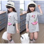 4-14 Children Girls Tops Tees Spring Brand Wear Long Sleeve Girls T shirt Dress Cartoon Sweatshirts Girl Casual Clothing