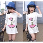 4-14 Children Girls Tops Tees Spring Brand Wear Long Sleeve Girls T shirt Dress Cartoon Sweatshirts Girl Casual Clothing