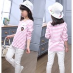 4-14 Children Girls Tops Tees Spring Brand Wear Long Sleeve Girls T shirt Dress Cartoon Sweatshirts Girl Casual Clothing