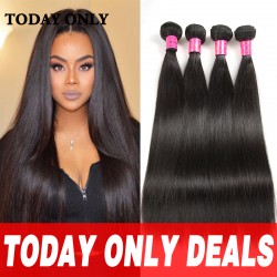 4 Bundles Mink Brazilian Virgin Hair Straight Brazilian Hair Weave Bundles 10A Grade Virgin Brazilian Straight Human Hair Weave