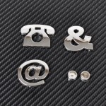 40pcs/set DIY Chrome ABS Alphabet letter Number Symbol Emblem Badge Decals sticker For Mercedes Audi Nissan VW Ford Toyota Honda