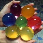 49pcs/lot Spherical 10-12mm Soft Crystal Soil Mud Growing Water Balls Kid Toy Hydrogel Gel Home Decoration Water Beads NT003