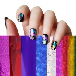 4cm*30cm Transfer Foil Nail Art Star Design Sticker Decal For Polish Care DIY Free Shipping Colorful Nail Art