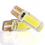 4x New Car LED T10 194 W5W COB+Silicone shell LED Lights Car Side Wedge Light Lamp Bulb White/Blue/Red/Pink Car-styling