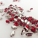 4x8mm 50pcs/lot Opal Horse Eye Crystal glass Sew On Rhinestone with Claw apply to Clothing Decoration
