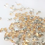 4x8mm 50pcs/lot Opal Horse Eye Crystal glass Sew On Rhinestone with Claw apply to Clothing Decoration