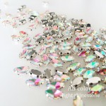 4x8mm 50pcs/lot Opal Horse Eye Crystal glass Sew On Rhinestone with Claw apply to Clothing Decoration