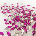 4x8mm 50pcs/lot Opal Horse Eye Crystal glass Sew On Rhinestone with Claw apply to Clothing Decoration