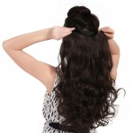 50 colors!!! Curly Clip In Hair Extension Women Natural  Synthetic Hairpiece Hair Style  Wavy Curl Clip On Hair Extensions 888