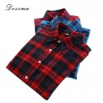 5xl plus size checked blouse women 2017 autumn/winter classic plaid shirt women bottoming cotton shirt office red plaid blouse